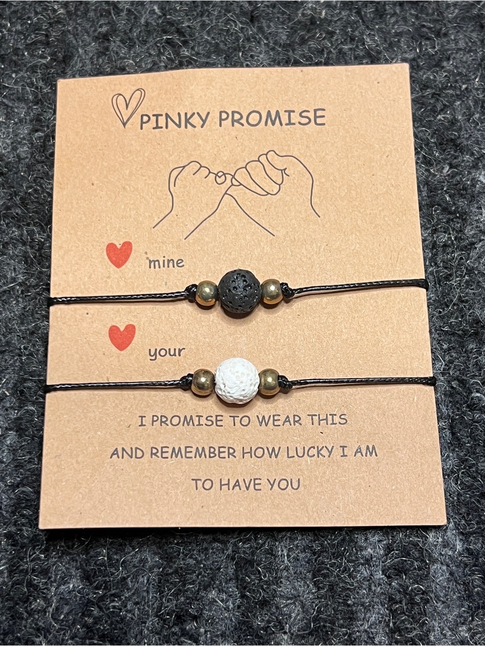 Pinky Promise Matching Bracelet Set NWOT Original Packaging